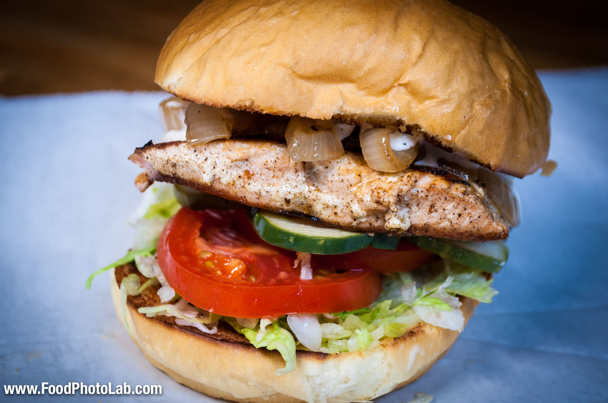best burgers in town - salmon burger